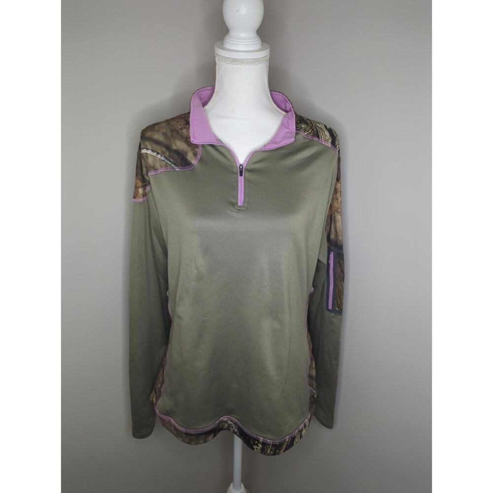 Mossy Oak Yukon Gear Lg Purple Camo lightweight Long Sleeve Shirt